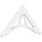Ekena Millwork Pitch Stanford Architectural Grade PVC Gable Pediment, 36"W x 18"H x 1"P (12/12) GPP036X018X100STA - alternate 1